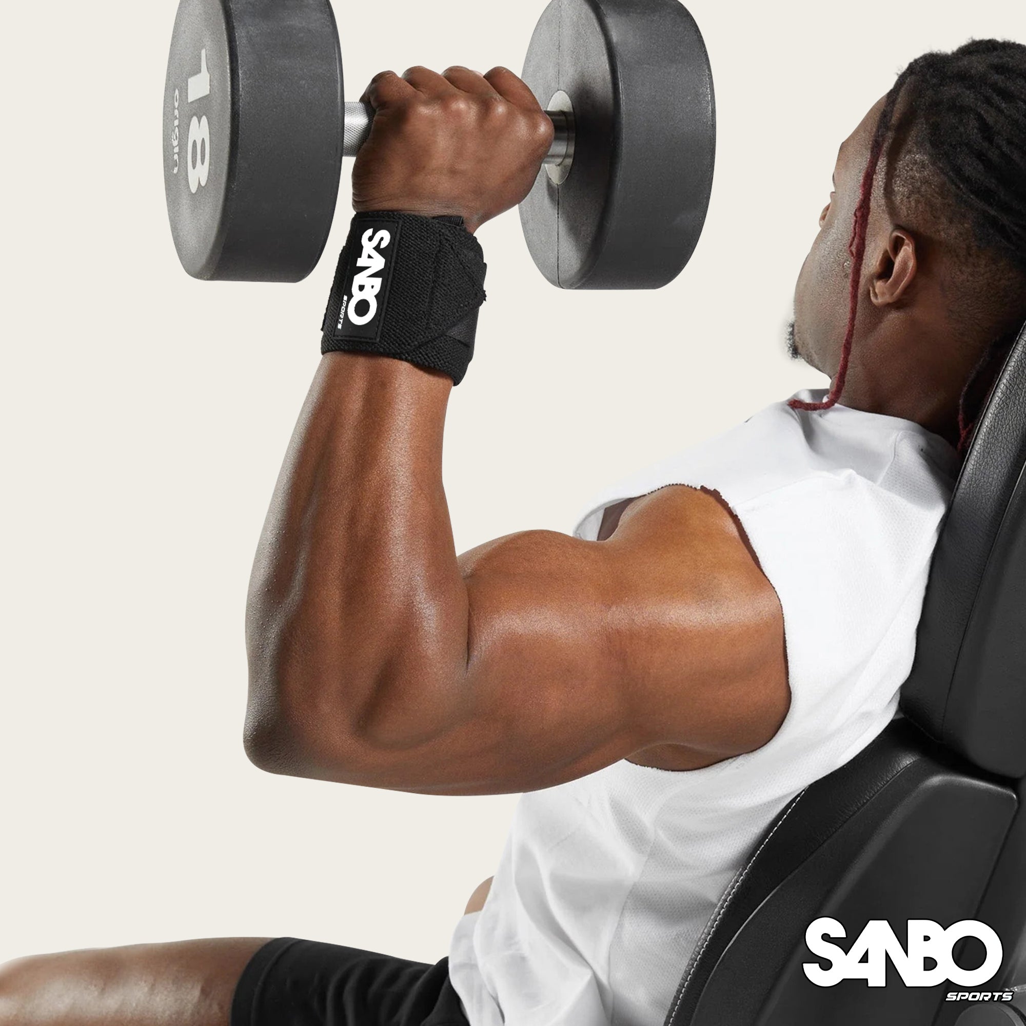 Sanbo 2x Fitness & CrossFit Polsbanden - Wrist Wraps Elastisch - SANBO Sports
