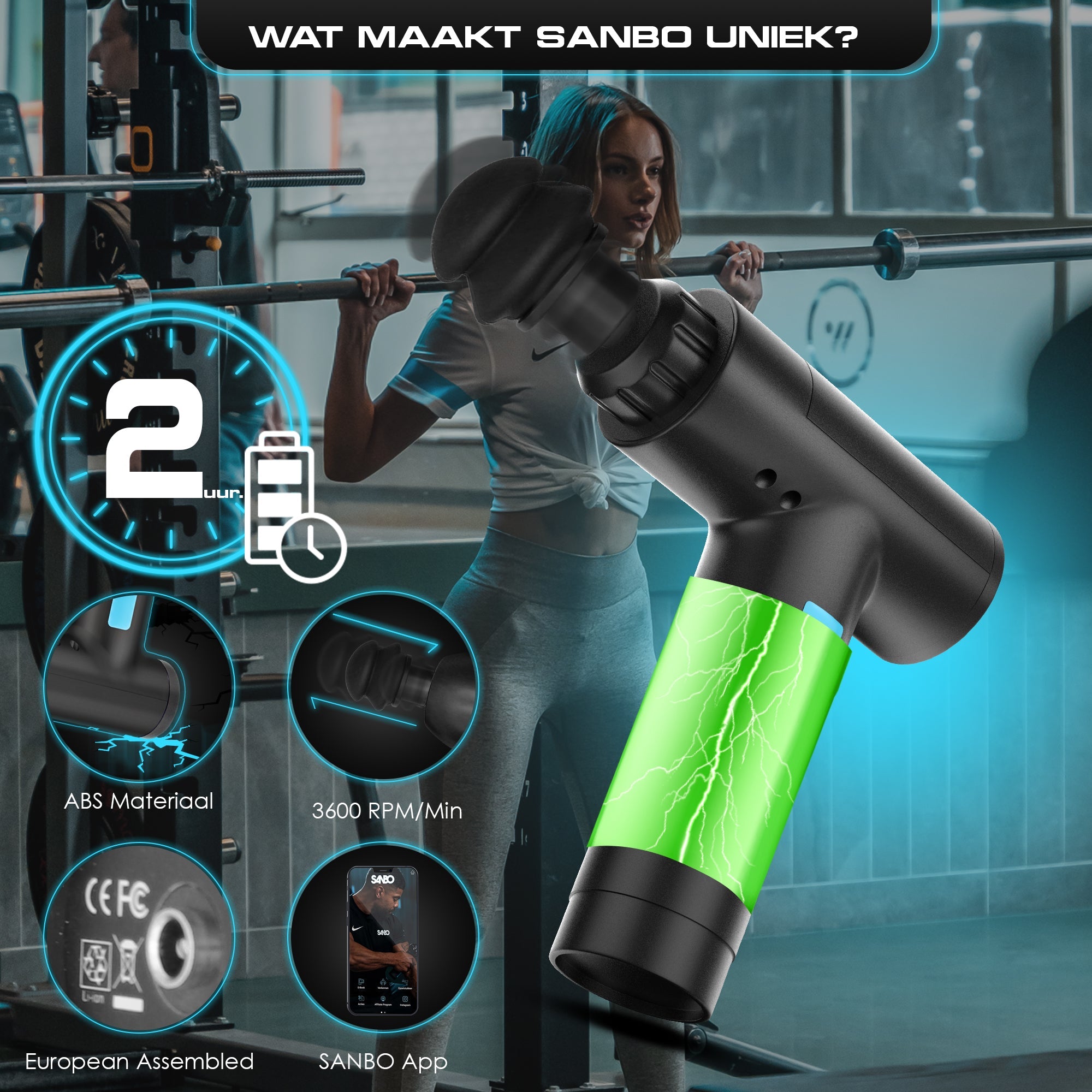 SANBO Massage Gun Prime - SANBO Sports