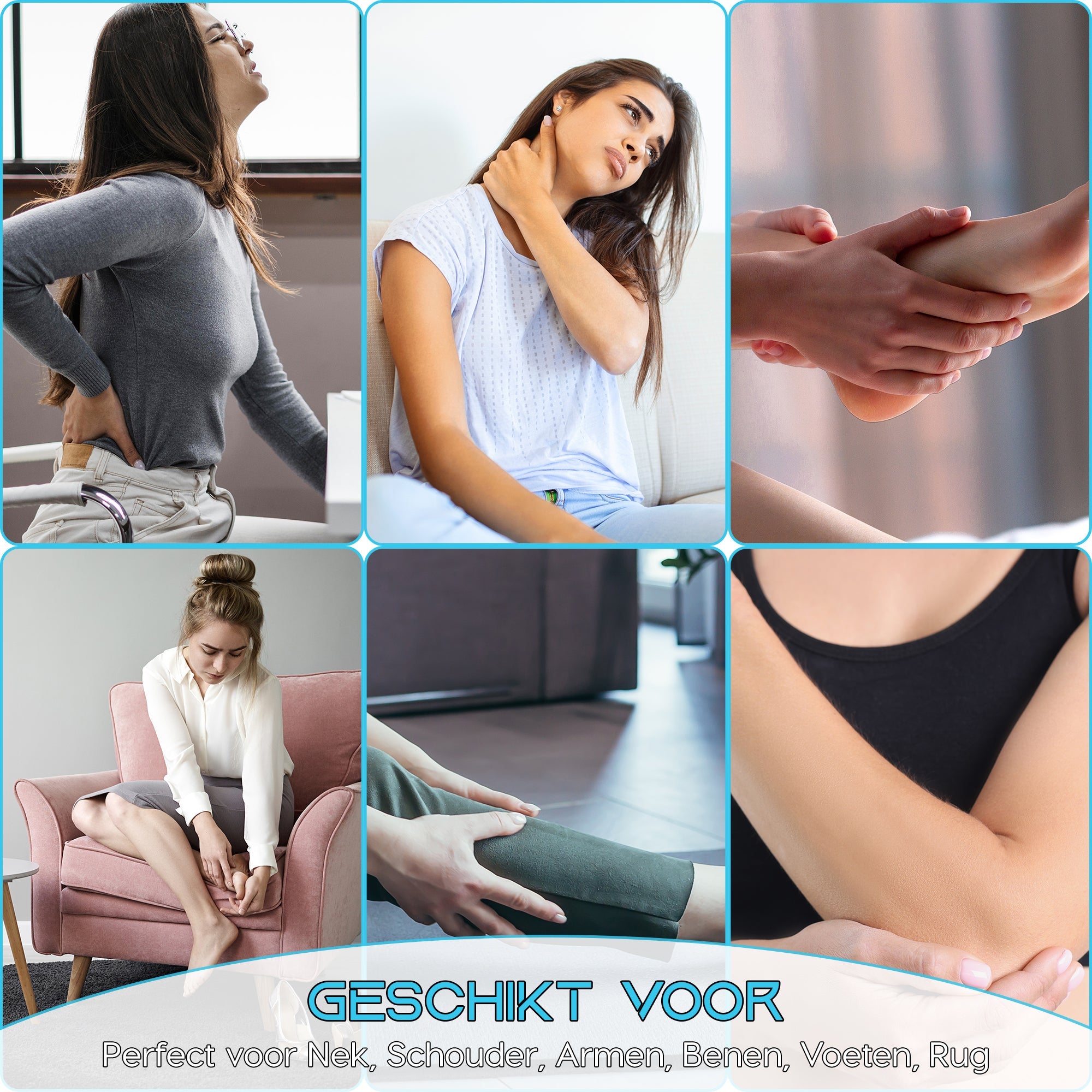Sanbo Massagekussen - Extra Lange Kabel 3 Meter - Warmtefunctie met Infrarood - SANBO Sports