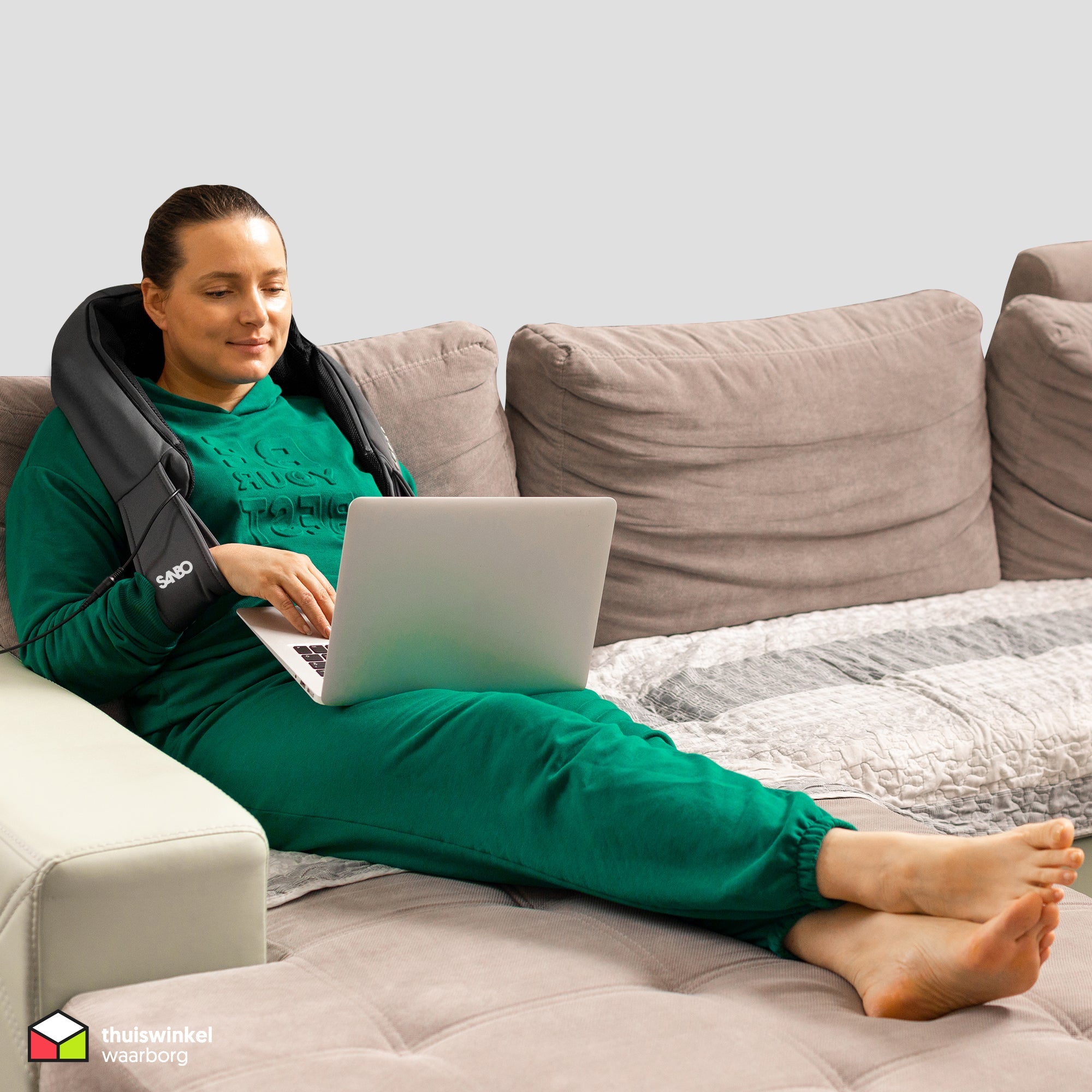 Sanbo Massagekussen - Extra Lange Kabel 3 Meter - Warmtefunctie met Infrarood - SANBO Sports